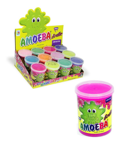 Amoeba Glitter Kit 3 Brilho Geleinha Diversão Slime Original