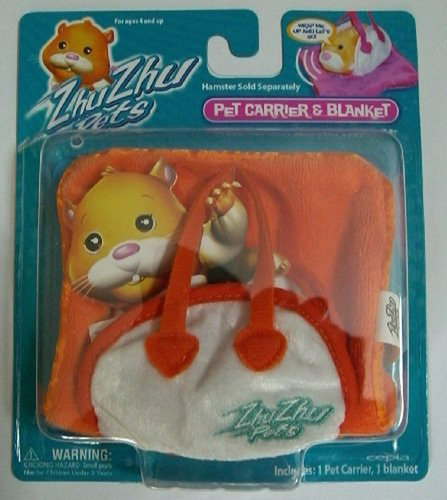 Zhu Zhu Pets - Manta Naranja Y Naranja Portadora.