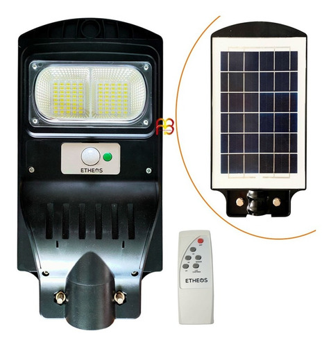 Luminaria Solar Reflector Led Exterior 30w Luz Fría C/sensor