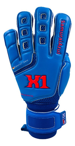 Imagen 2 de 5 de Guantes De Futbol X1 Samurai Azul Pro