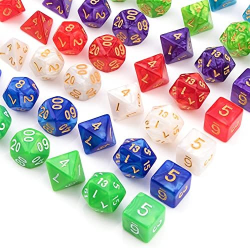 10 X 7 Juego De Dados Poliédricos (70 Piezas) Para Mazmorras