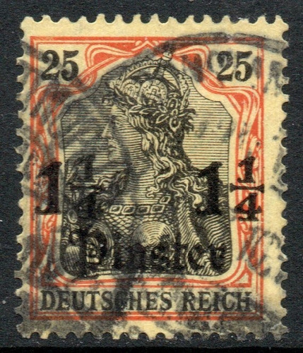 Turquía Alemana Sello De Alemania Deutsches Reich X1¼p. 1905