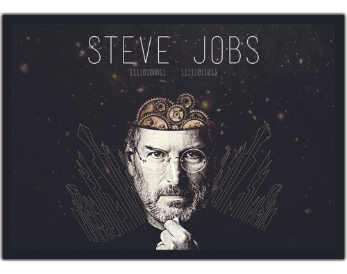 Quadro Decorativo Steve Jobs Informática Com Moldura G04