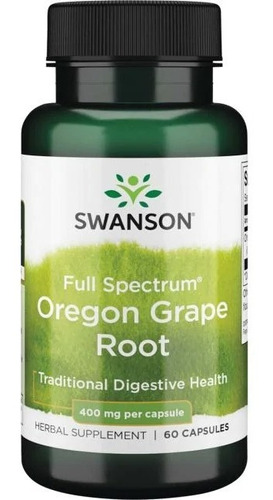 Uva De Oregon 60cap 400mg Oregon Grape Con Berberina Natural