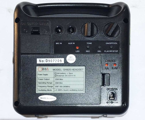 Imagen 2 de 3 de Amplificador Con Micrófono Ophyr Sh925 Handset Ideal Colegio
