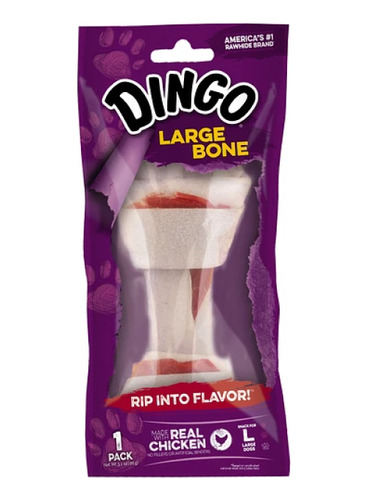 Dingo Snack Large Bone Perro, 1 Und