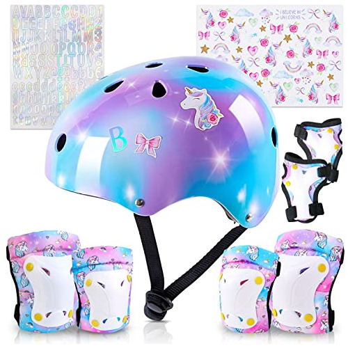 Kids Helmet, Toddler Bike Helmet With Diy Stickers Unic...