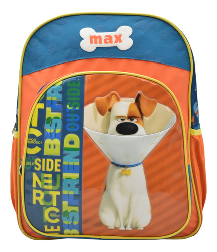 Mochila Max La Vida Secreta De Tus Mascotas 2 Estampado Azul Naranja Primaria Ruz 155914 Ruz