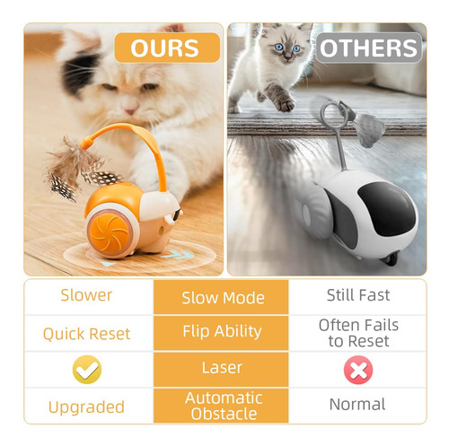 Controle Remoto Sem Fio Cat Toy Electric Snail Com Sensor De