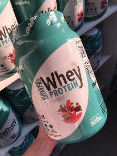 100% Whey Protein Dynapure 900g Dynamo Labz Sabor Morango