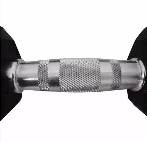 Par De Mancuernas Hexagonales Engomadas 12,5kg Dumbell Negro