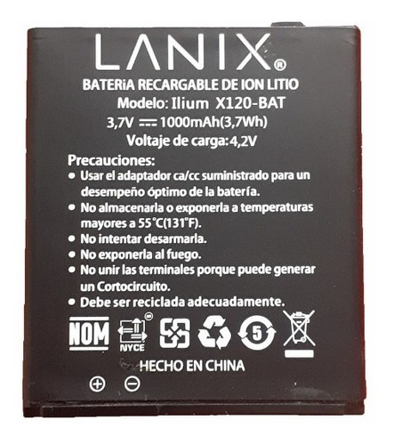 Batería Lanix Para Ilium X120 100% Original Garantia