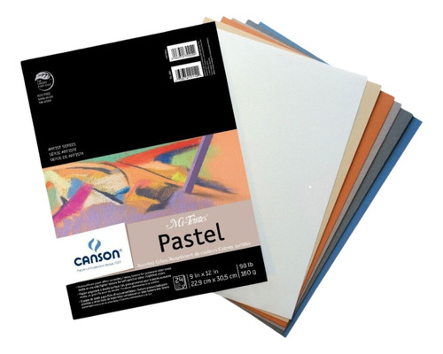 Block Canson Mi Teintes Colores Surtidos Pastel 22.9x30.5cm