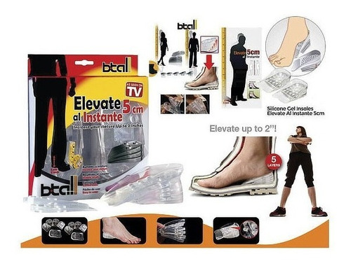 Plantillas Elevadoras - Elevate Shoes 5cm. Unisex Btal
