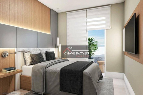 Imagem 8 de 22 de A Apenas 200 M Da Praia, Suíte, Varanda Gourmet E Vista Mar - Ap3109