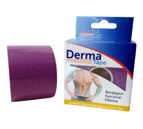 Bandagem Funcional Elástica - Lilás 5 M X 5 Cm - Derma Tape