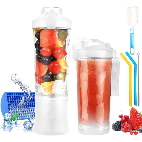 Licuadora Portátil De 20 Oz, Mini Licuadora Con 6 Cuchillas,