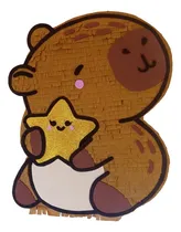 Comprar Piñata Capibara Carpincho Cumpleaños Marrón Claro Capibara Estrella Geométrico Grande