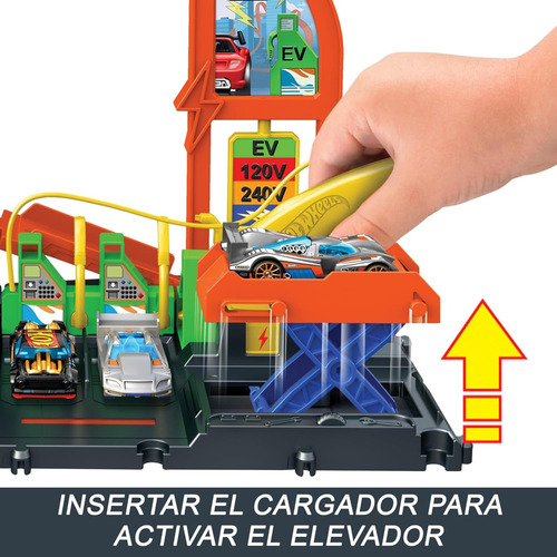 Pista Hot Wheels Gasolinera Estacion De Combustible Verde Y Naranja