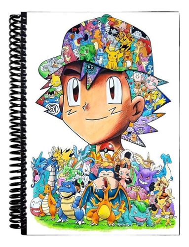 Cuaderno Pokemon Ash 100 H