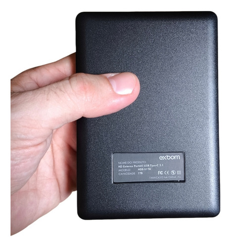 Hd Externo 1tb 1000gb Usb C 3.1 Slimvault Exbom Hde-s1ta