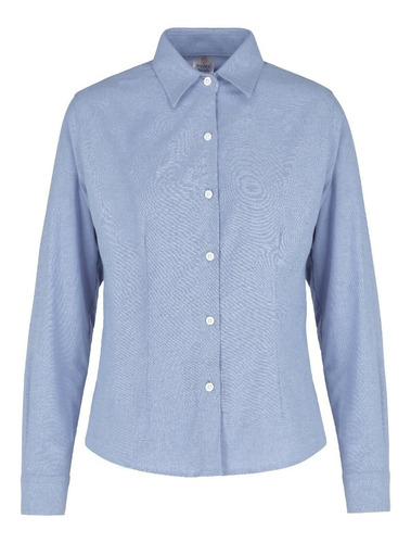 Camisa Oxford Manga Larga Con Silueta Para Dama