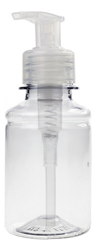 02 Mini Porta Álcool Em Gel 100ml C/ Válvula De Pressionar Cor Incolor
