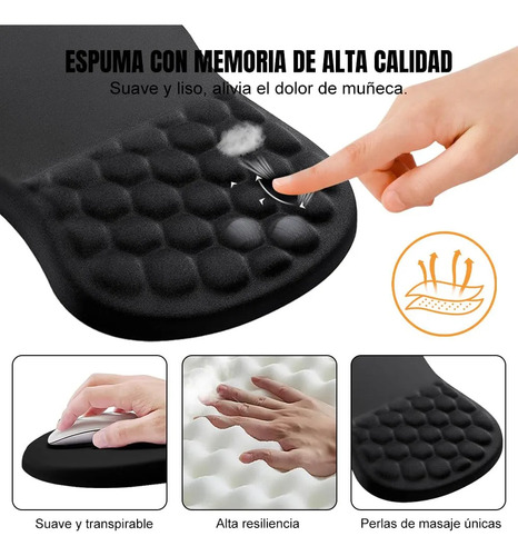 Mouse Pad Ergonômico, Tapete De Mouse Com Espuma De Memória