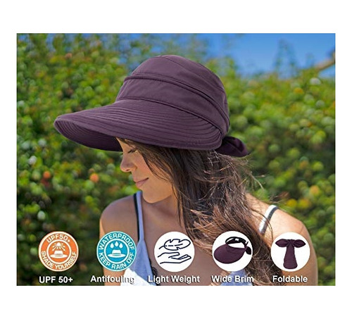 Sombrero Con Protección Solar Uv Upf 50 Para Mujer