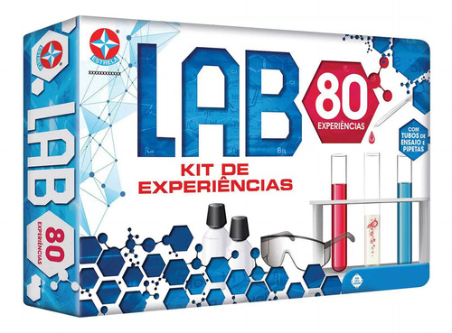 Brinquedo Jogo Lab Kit Com 80 Experiencias