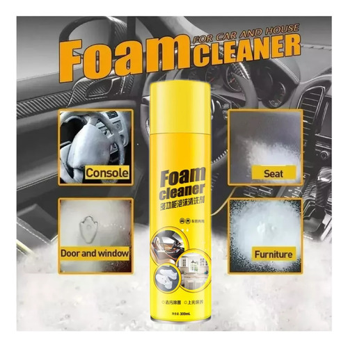 Aerosol Limpiador De Espuma Para Automóviles, 4 Unidades