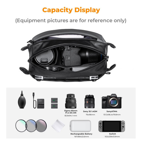 Bolso Bandolera 2 En 1 K&f Concept De 10 Litros Para Uso ...