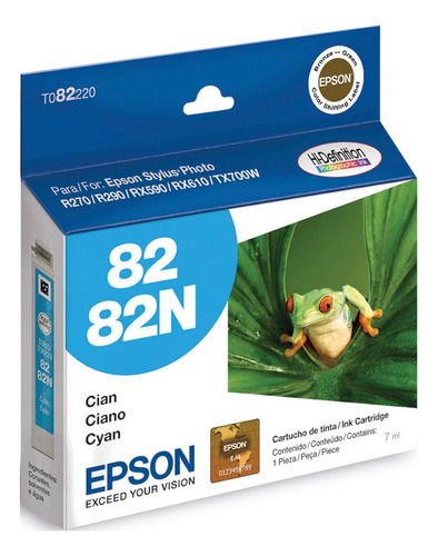 Cartucho Original Epson T082 Cian T082220 R270 R290 Rx610