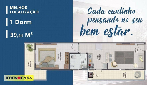 Imagem 14 de 22 de Excelente Apartamento Com 01 Dormitório Para Venda Com 39 M² No Bairro Boqueirão Em Praia Grande/sp. - Ap6706