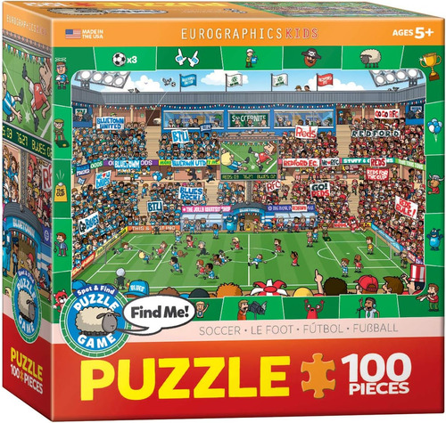 Eurographics Soccer Spot & Find Puzzle De 100 Piezas