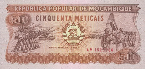 Grr-billete De Mozambique 50 Meticais 1983-1986