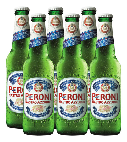 Caja Cerveza Italiana Peroni Nastro Azurro Botella 24u