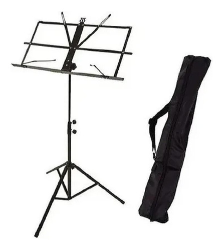 Atril De Partitura Plagable Negro Carver Pro Con Funda