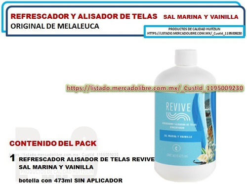 Refrescador Alisador Telas, Sal Marina Y Vainilla Melaleuca