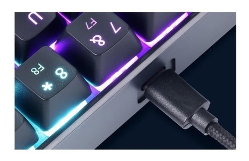 Imagen 3 de 7 de Teclado Gamer Mecanico 60% Pc Rgb Noga Ganon 60% Switch Blue