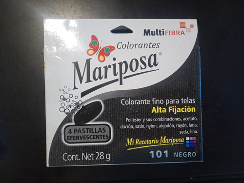 Colorante Multifibra 101 Negro 2 Pzas