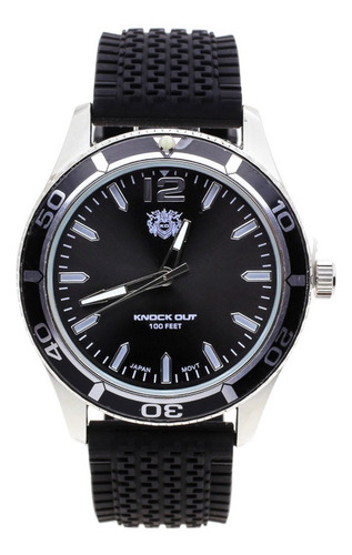 Reloj Knock Out Hombre 8462 Wr30 Caucho Metal