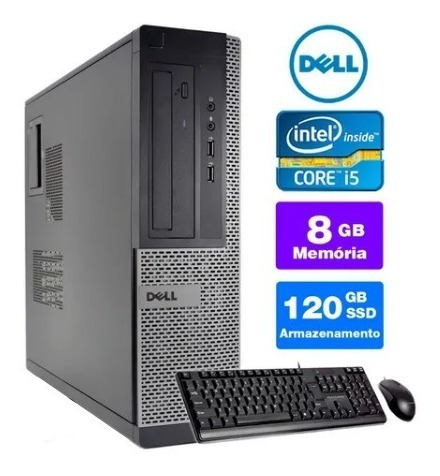 Computador Barato Dell Optiplex Int I5 2g 8gb Ssd120 Brinde