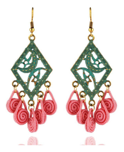 2 Unidades De Arete De Alecion Accesorio De Moda Para Rosado