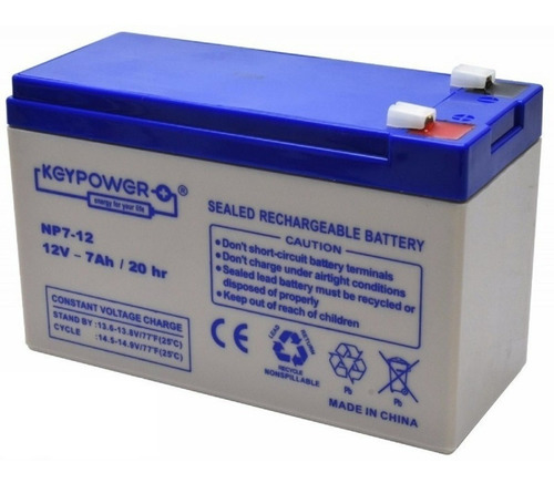 Imagen 1 de 5 de Bateria Alarma 12v 7ah 7a Recargable Leds Ups Garantia 1 Año