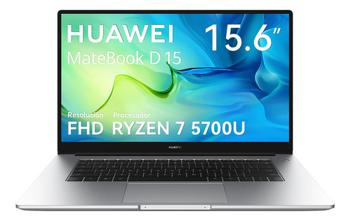 Laptop Huawei Matebook D15 Ryzen 7 16GB Ram y 512GB SSD W11 Color Gris