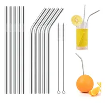 Comprar 40 Pajitas De Metal Reciclables Y Reutilizables Para Limpiez