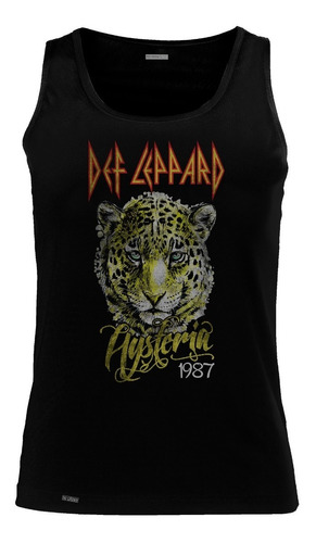 Camiseta Esqueleto Leopardo Hysteria 1987 Def Leppard Sbo