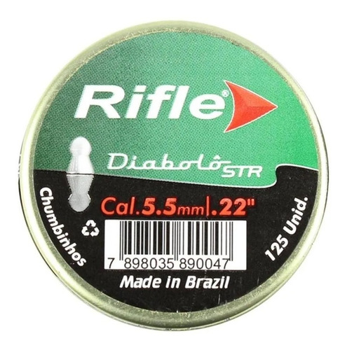 Kit 07un - Chumbo Rifle Diabolô Strong 5,5mm C/125 Unidades