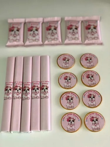 Imagen 3 de 5 de Candy Bar Souvenir Personalizado 50 Golosinas Niños Fiesta